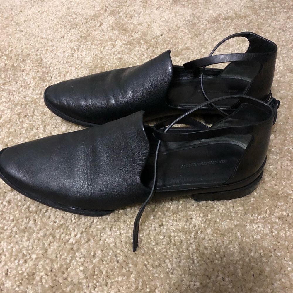 Alexander Wang Astrid Ankle Strap Side Cutout Flat